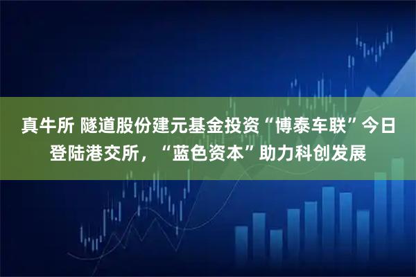 真牛所 隧道股份建元基金投资“博泰车联”今日登陆港交所，“蓝色资本”助力科创发展