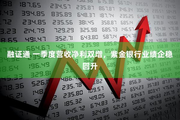 融证通 一季度营收净利双增，紫金银行业绩企稳回升