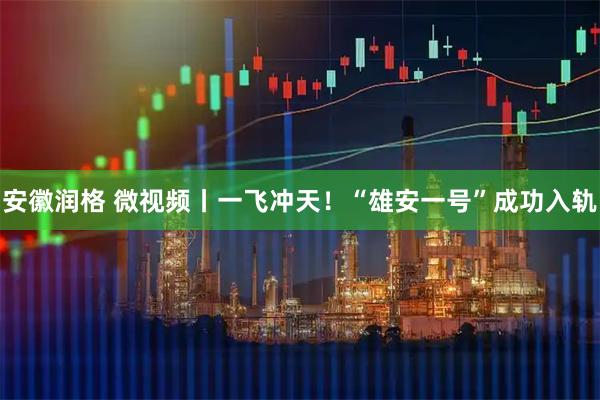 安徽润格 微视频丨一飞冲天！“雄安一号”成功入轨